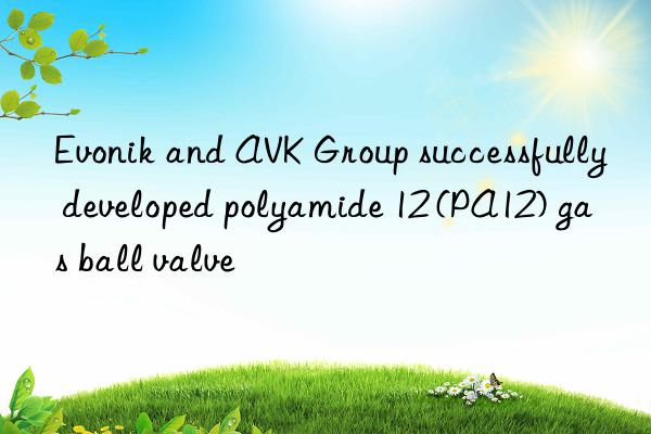 Evonik and AVK Group successfully developed polyamide 12 (PA12) gas ball valve