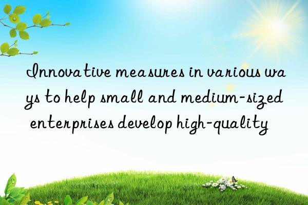 Innovative measures in various ways to help small and medium-sized enterprises develop high-quality