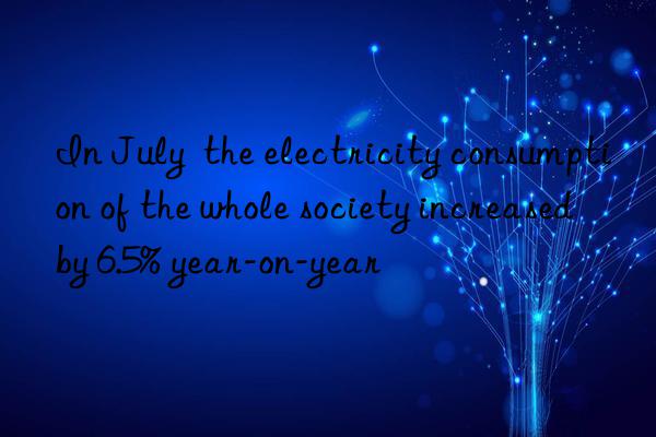 In July  the electricity consumption of the whole society increased by 6.5% year-on-year