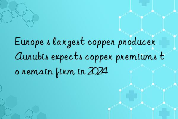 Europe s largest copper producer Aurubis expects copper premiums to remain firm in 2024