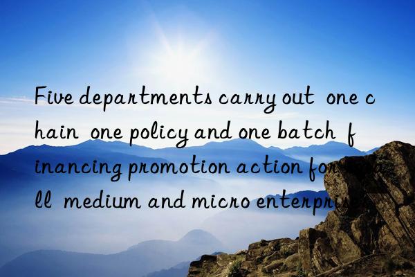 Five departments carry out  one chain  one policy and one batch  financing promotion action for small  medium and micro enterprises