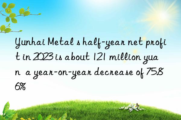 Yunhai Metal s half-year net profit in 2023 is about 121 million yuan  a year-on-year decrease of 75.86%