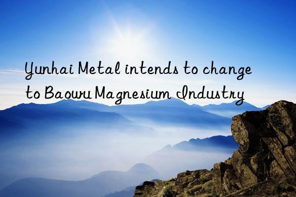 Yunhai Metal intends to change to Baowu Magnesium Industry