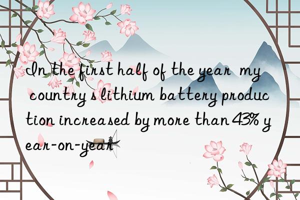 In the first half of the year  my country s lithium battery production increased by more than 43% year-on-year