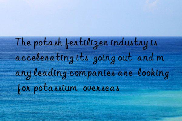 The potash fertilizer industry is accelerating its  going out  and many leading companies are  looking for potassium  overseas