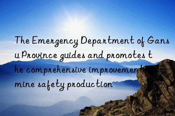 The Emergency Department of Gansu Province guides and promotes the comprehensive improvement of mine safety production