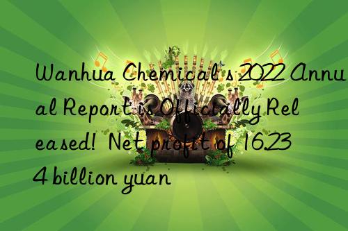 Wanhua Chemical s 2022 Annual Report is Officially Released!  Net profit of 16.234 billion yuan