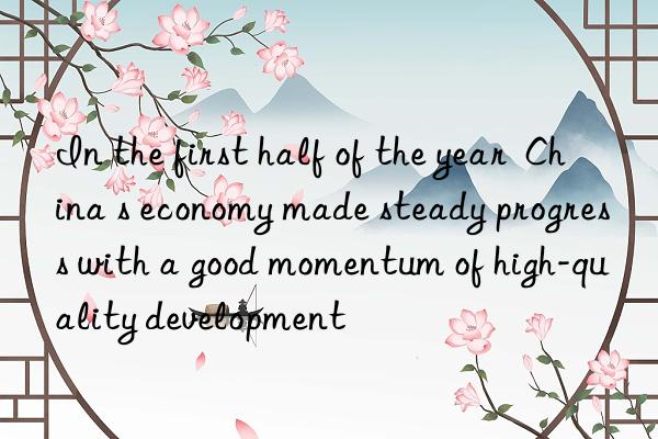 In the first half of the year  China s economy made steady progress with a good momentum of high-quality development