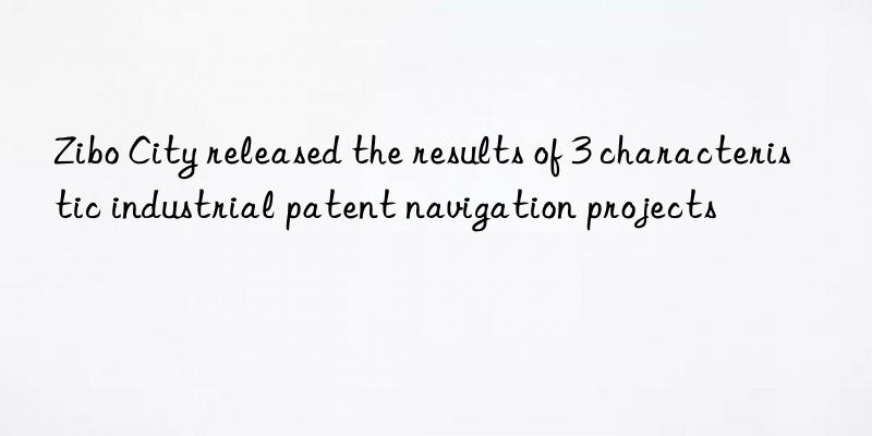 Zibo City released the results of 3 characteristic industrial patent navigation projects