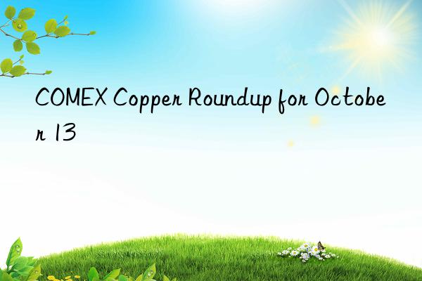 COMEX Copper Roundup for October 13