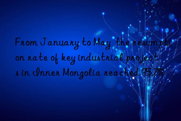 From January to May  the resumption rate of key industrial projects in Inner Mongolia reached 95.7%