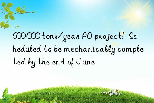 600 000 tons/year PO project!  Scheduled to be mechanically completed by the end of June