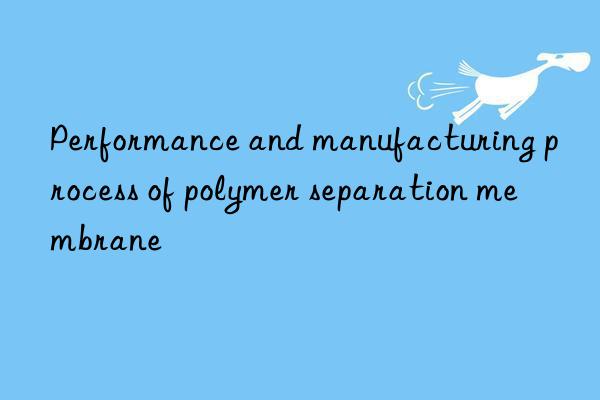 Performance and manufacturing process of polymer separation membrane