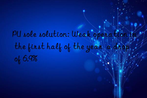 PU sole solution: Weak operation in the first half of the year  a drop of 6.9%