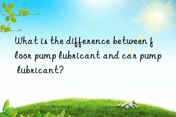 What is the difference between floor pump lubricant and car pump lubricant?