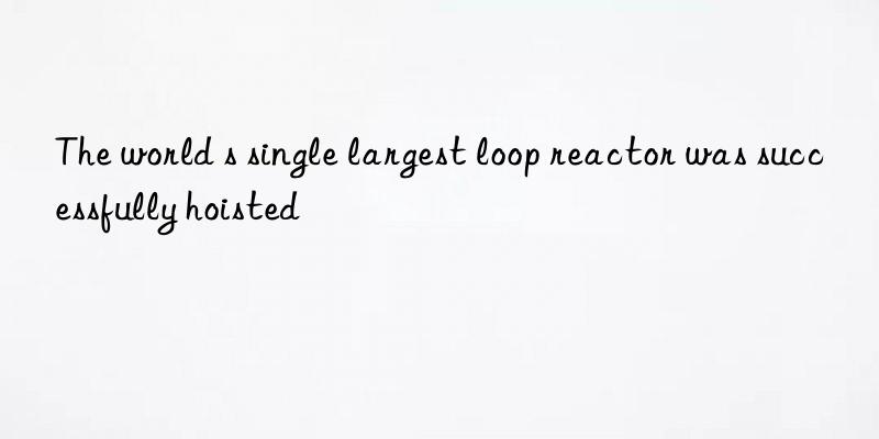 The world s single largest loop reactor was successfully hoisted