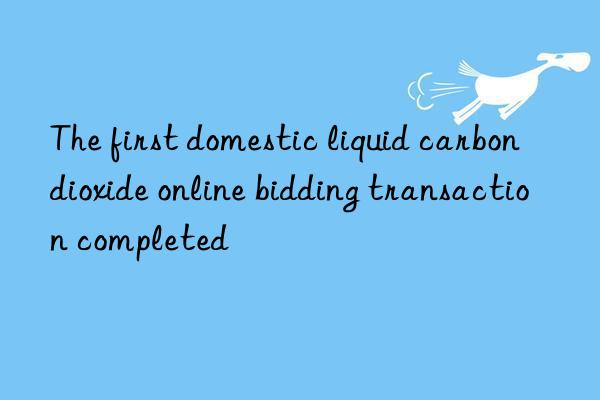 The first domestic liquid carbon dioxide online bidding transaction completed