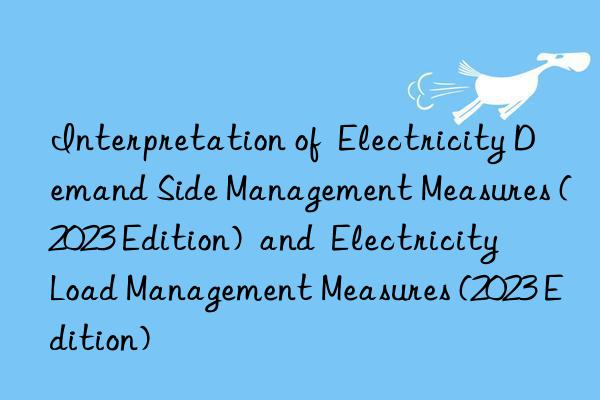 Interpretation of  Electricity Demand Side Management Measures (2023 Edition)  and  Electricity Load Management Measures (2023 Edition)