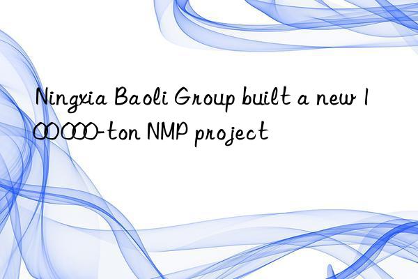 Ningxia Baoli Group built a new 100 000-ton NMP project