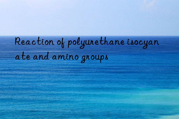 Reaction of polyurethane isocyanate and amino groups