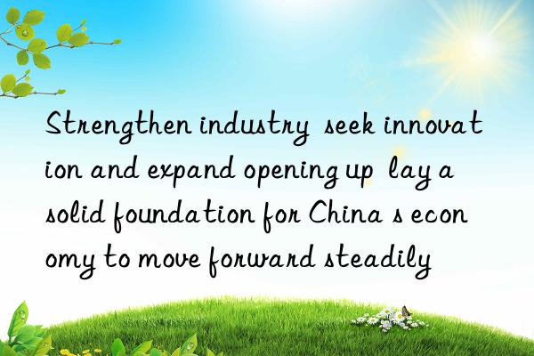 Strengthen industry  seek innovation and expand opening up  lay a solid foundation for China s economy to move forward steadily