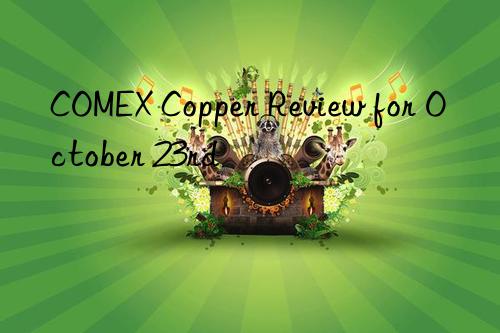 COMEX Copper Review for October 23rd