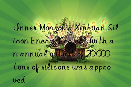 Inner Mongolia Xinhuan Silicon Energy Project with an annual output of 20 000 tons of silicone was approved