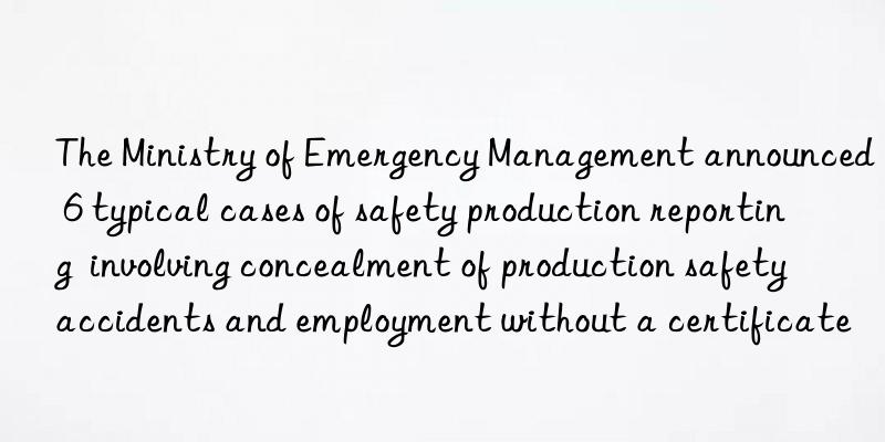 The Ministry of Emergency Management announced 6 typical cases of safety production reporting  involving concealment of production safety accidents and employment without a certificate