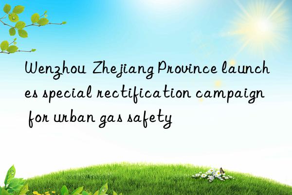 Wenzhou  Zhejiang Province launches special rectification campaign for urban gas safety