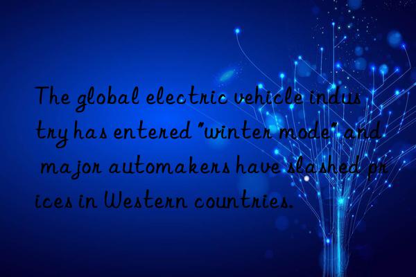 The global electric vehicle industry has entered "winter mode" and major automakers have slashed prices in Western countries.