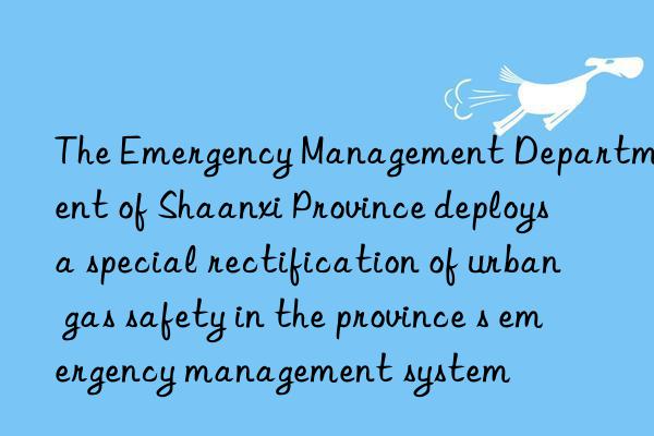 The Emergency Management Department of Shaanxi Province deploys a special rectification of urban gas safety in the province s emergency management system