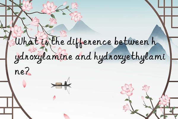 What is the difference between hydroxylamine and hydroxyethylamine?