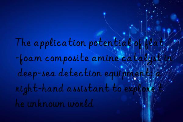 The application potential of flat-foam composite amine catalyst in deep-sea detection equipment: a right-hand assistant to explore the unknown world