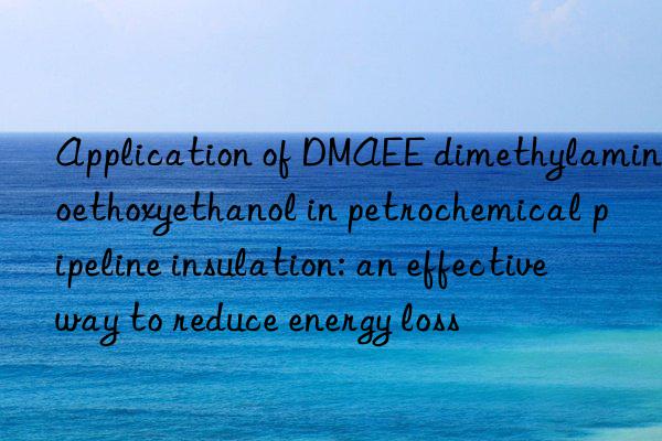 Application of DMAEE dimethylaminoethoxyethanol in petrochemical pipeline insulation: an effective way to reduce energy loss