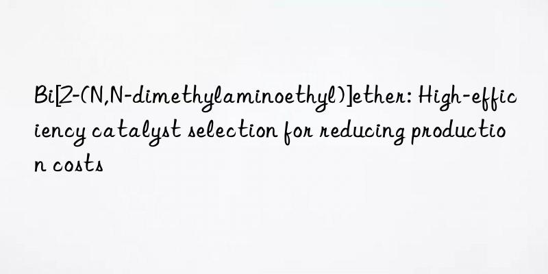 Bi[2-(N,N-dimethylaminoethyl)]ether: High-efficiency catalyst selection for reducing production costs