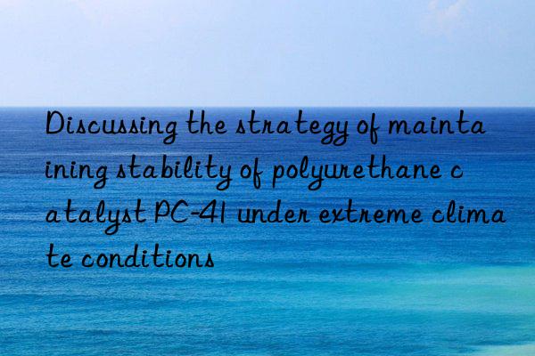 Discussing the strategy of maintaining stability of polyurethane catalyst PC-41 under extreme climate conditions