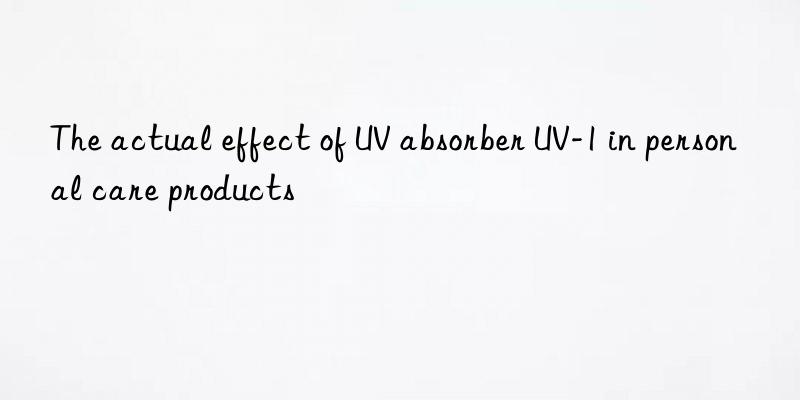 The actual effect of UV absorber UV-1 in personal care products