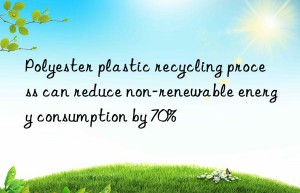 Polyester plastic recycling process can reduce non-renewable energy consumption by 70%