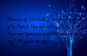 Bureau of Statistics: From January to April  the output of China s ten non-ferrous metals increased by 7.7% year-on-year