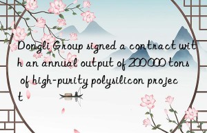 Dongli Group signed a contract with an annual output of 200 000 tons of high-purity polysilicon project