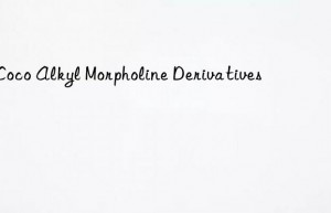 4-Coco Alkyl Morpholine Derivatives