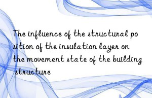 The influence of the structural position of the insulation layer on the movement state of the building structure