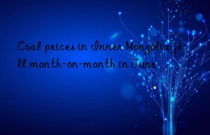 Coal prices in Inner Mongolia fell month-on-month in June