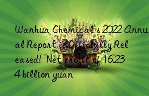 Wanhua Chemical s 2022 Annual Report is Officially Released!  Net profit of 16.234 billion yuan