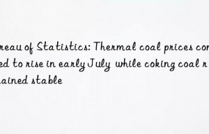 Bureau of Statistics: Thermal coal prices continued to rise in early July  while coking coal remained stable