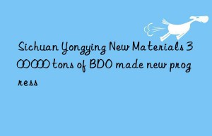 Sichuan Yongying New Materials 300 000 tons of BDO made new progress