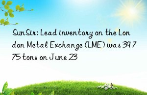 SunSir: Lead inventory on the London Metal Exchange (LME) was 39 775 tons on June 23