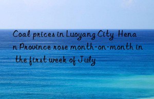 Coal prices in Luoyang City  Henan Province rose month-on-month in the first week of July