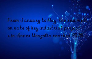 From January to May  the resumption rate of key industrial projects in Inner Mongolia reached 95.7%