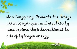 Mao Zongqiang: Promote the integration of hydrogen and electricity and explore the international trade of hydrogen energy